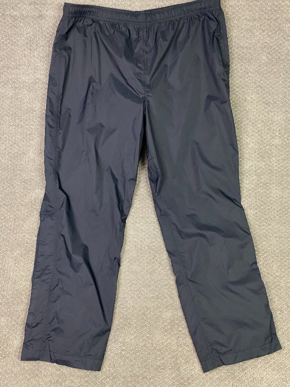 LL Bean Waterproof Rain Pants Mens XL Reg Black TEK Hiking Outdoors Taped Seams